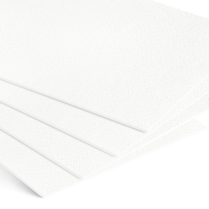 White Core Karton passe-partout, format magazynowy ok. 80 x 120 cm - biały z fakturą