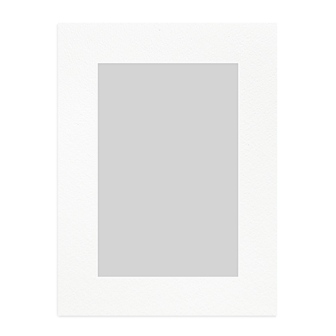 White Core Passe-partout ze skośnym otworem - biały z fakturą - 40 x 50 cm
