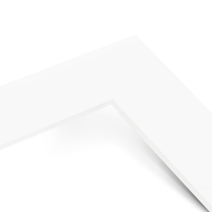 White Core Passe-partout ze skośnym otworem - biały - 30 x 40 cm
