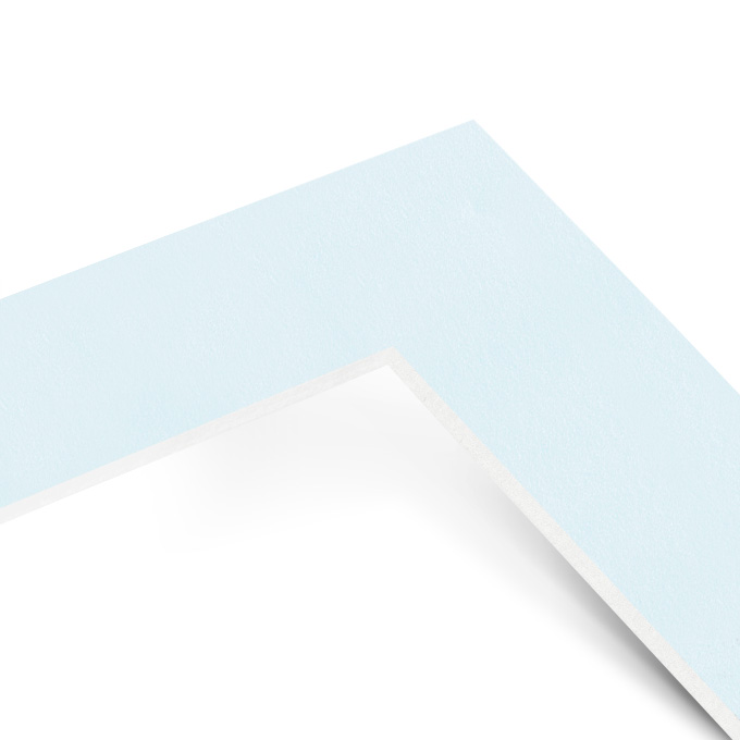 White Core Passe-partout ze skośnym otworem - błękit nieba - 40 x 60 cm