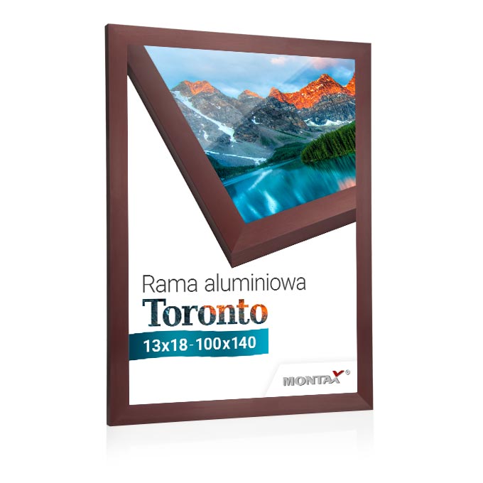 Rama aluminiowa Toronto - bordowy szczotkowany - 40 x 60 cm - pleksi® UV 100 mat