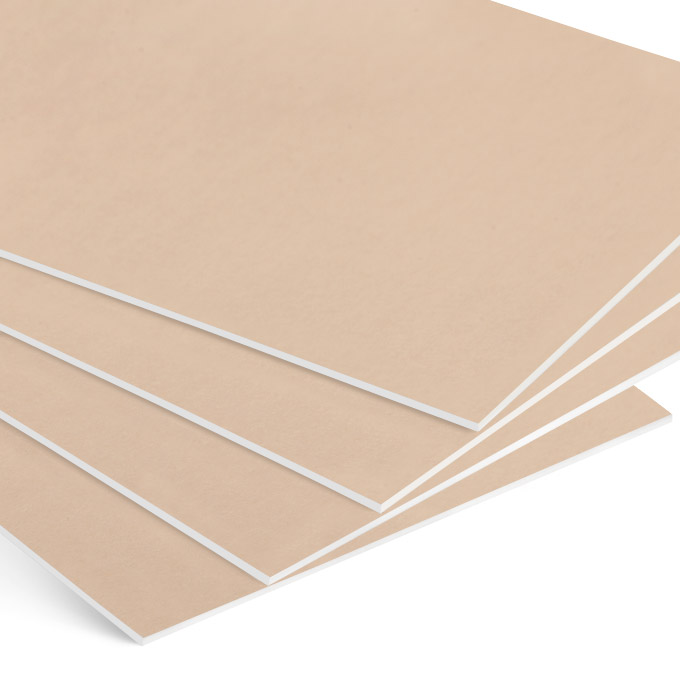 White Core Karton passe-partout, format magazynowy ok. 80 x 120 cm - brzoskwiniowy