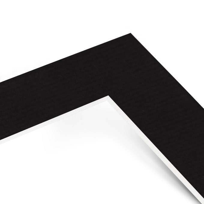 White Core Passe-partout ze skośnym otworem XL - czarny - 100 x 140 cm
