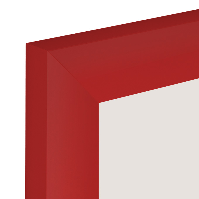 Rama aluminiowa Mega - czerwony mat (RAL 3000) - 18 x 24 cm - szkło antyrefleks