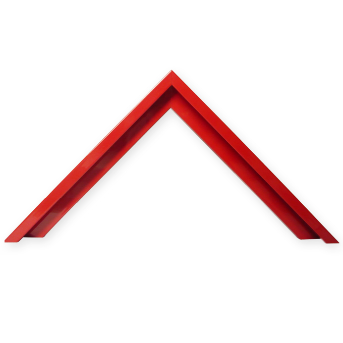 Listwy-docięcie Profil 7 - czerwony połysk (RAL 3000) - 21 x 29,7 cm (A4)