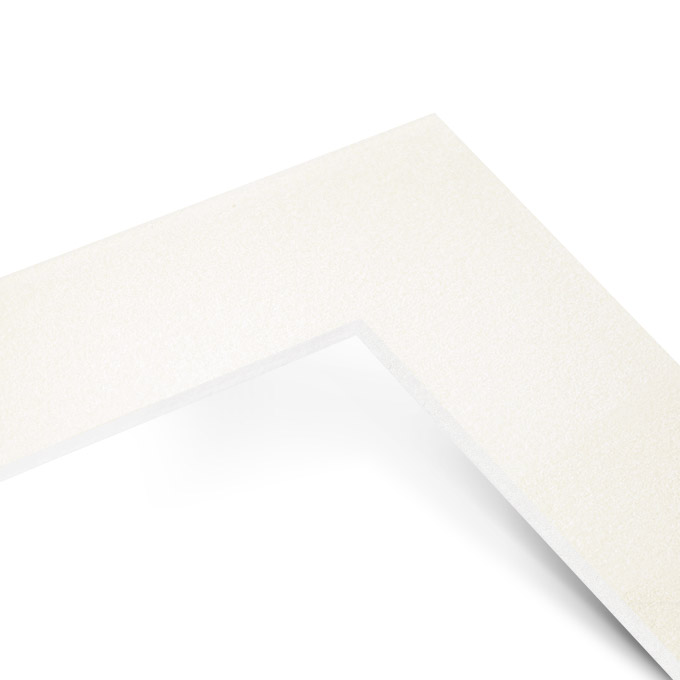 White Core Passe-partout ze skośnym otworem XL - kość słoniowa - 90 x 120 cm
