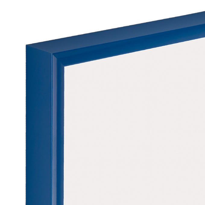 Rama aluminiowa Standard - niebieski połysk (RAL 5005) - 59,4 x 84 cm (A1) - pleksi® UV 100 mat