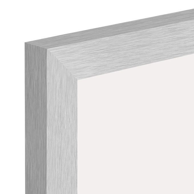 Rama aluminiowa Toronto - srebrny mat szczotkowany - 50 x 70 cm - akryl (polistyren) antyrefleks