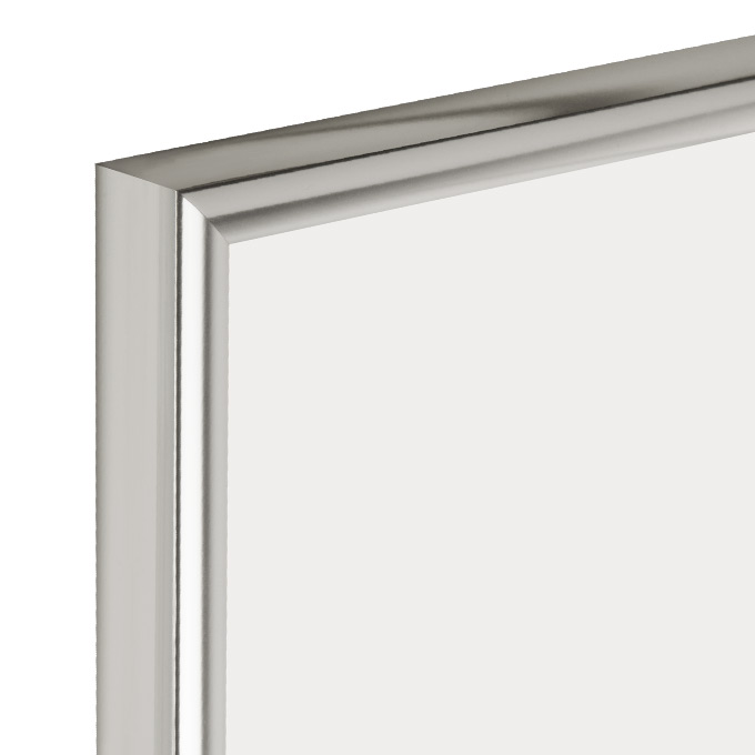 Rama aluminiowa Vienna - srebrny połysk - 60 x 80 cm - szkło antyrefleks