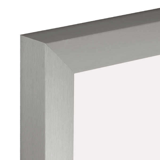 Rama aluminiowa Chicago - srebrny szczotkowany - 21 x 29,7 cm (A4) - akryl (polistyren)