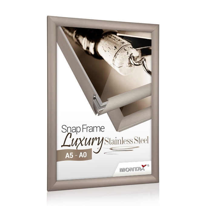 Rama zatrzaskowa Luxury - stalowy - 70 x 100 cm - narożniki proste