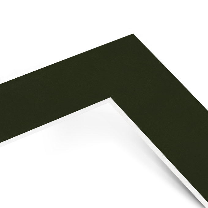 White Core Passe-partout ze skośnym otworem - szara zieleń - 50 x 70 cm