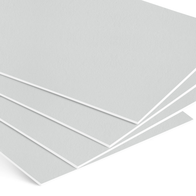 White Core Karton passe-partout, format magazynowy ok. 80 x 120 cm - szary cement