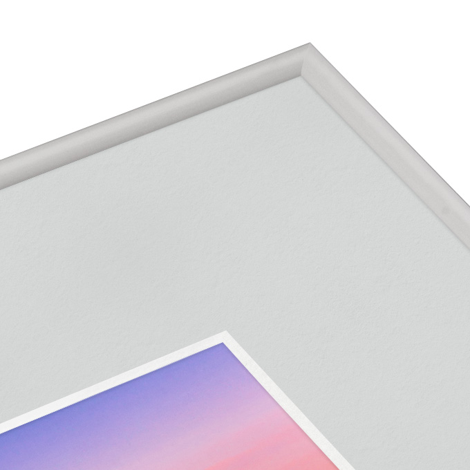 White Core Passe-partout ze skośnym otworem - szary cement - 50 x 60 cm