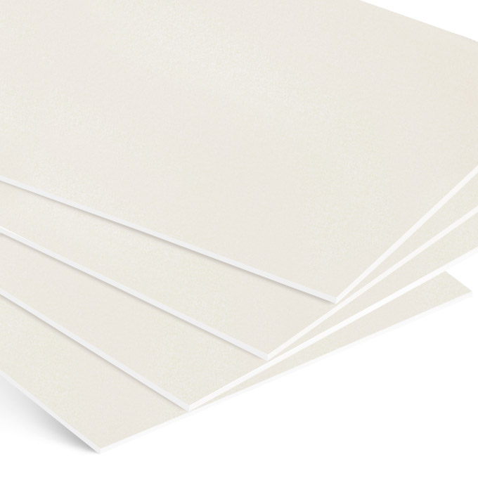 White Core Karton passe-partout, format magazynowy ok. 80 x 120 cm - woskowy