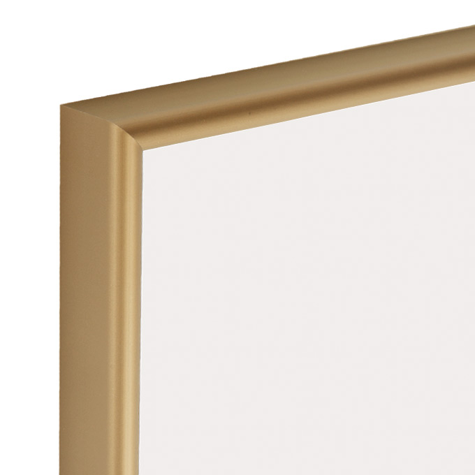 Rama aluminiowa Milano - złoty mat - 42 x 59,4 cm (A2) - pleksi® UV 100 mat