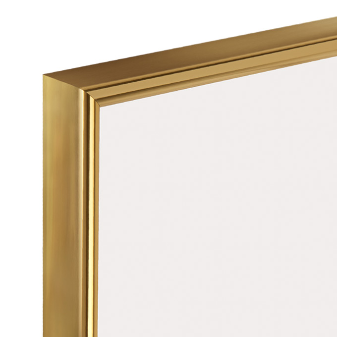 Rama aluminiowa Milano - złoty połysk - 21 x 29,7 cm (A4) - poliwęglan